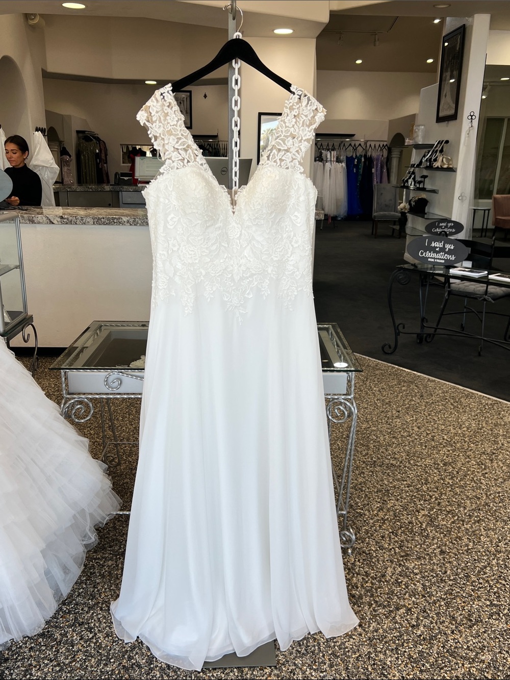 Mori Lee ivory Chiffon Wedding Dress